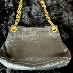 Michael Kors black leather purse